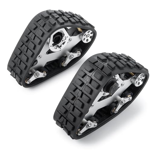 RC Crawler Car Track Snow Tire Reifenrad, for 1/10 for Axial SCX10 for Traxxas for TRX4 Sandmobile Umbau DIY Upgrade Teile (Color : 2pcs) von RIJPEX
