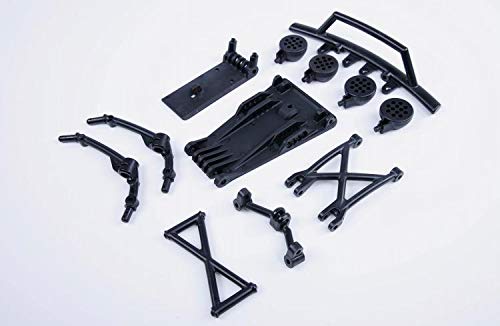 RIJPEX Frontstoßstangen-Aufprallträger-Kit, for ROVAN ROFUN KM for HPI Baja 5T (Color : Black) von RIJPEX