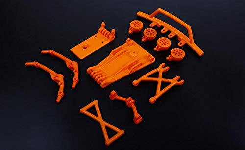 RIJPEX Frontstoßstangen-Aufprallträger-Kit, for ROVAN ROFUN KM for HPI Baja 5T (Color : Orange) von RIJPEX