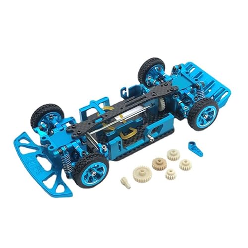 RIJPEX Metall-Chassis-Rahmen-Set, for Wltoys 284131 K969 K979 K989 K999 P929 P939 1/28 RC Car Upgrade Parts Zubehör (Color : Blue) von RIJPEX