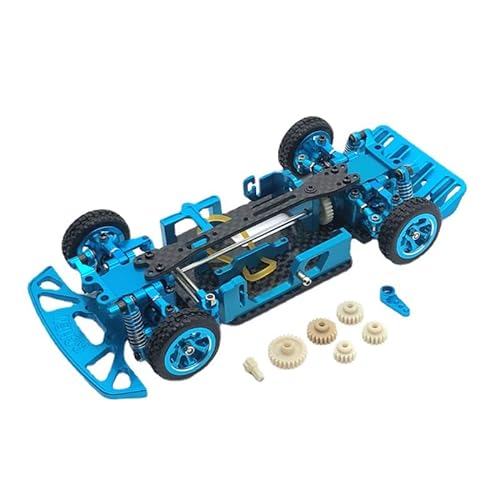 RIJPEX Metall-Chassis-Rahmen-Set, for Wltoys 284131 K969 K979 K989 K999 P929 P939 1/28 RC Car Upgrade Parts Zubehör (Color : Blue) von RIJPEX