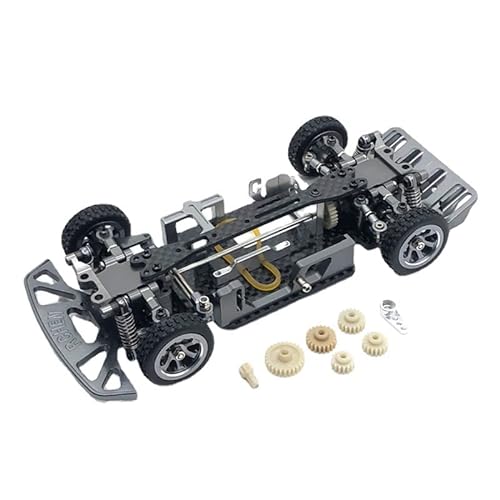 RIJPEX Metall-Chassis-Rahmen-Set, for Wltoys 284131 K969 K979 K989 K999 P929 P939 1/28 RC Car Upgrade Parts Zubehör (Color : Light Grey) von RIJPEX