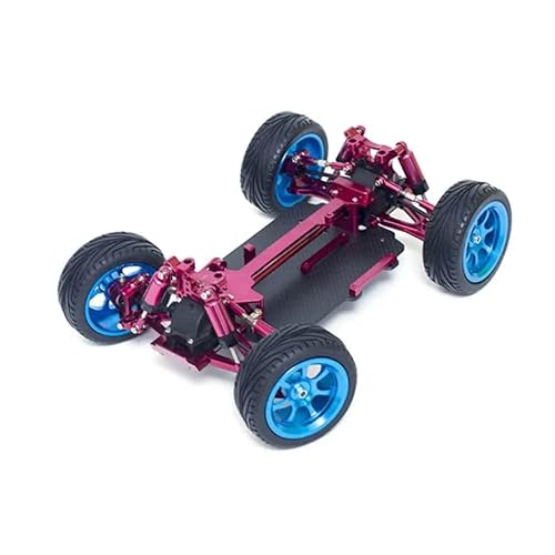 Zusammengebautes Rahmenchassis, 1/18 for WLtoys A959 A969 A979 A959-B RC Offroad-Buggy-Auto-Metallersatz-Upgrade-Teile (Color : Red) von RIJPEX