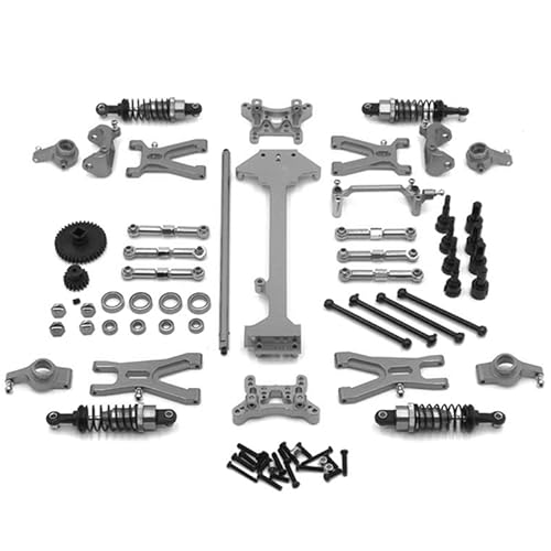 for Wltoys A949 A959 A969 A979 K929 1/18 RC Auto Metall-Upgrade-Teile-Kit, Antriebswellen-Schwingarm-Modifikationszubehör (Color : Grey) von RIJPEX