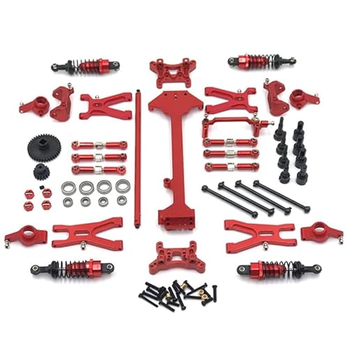 for Wltoys A949 A959 A969 A979 K929 1/18 RC Auto Metall-Upgrade-Teile-Kit, Antriebswellen-Schwingarm-Modifikationszubehör (Color : Red) von RIJPEX