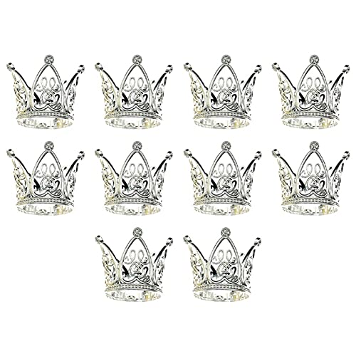 RIKEL 10 StüCke Mini Kronprinzessin Topper Kristall Kinder Haarschmuck für Hochzeit Geburtstag Kuchen Dekorieren Werkzeuge Silber RIKEL 10 StüCke Mini Kronprinzessin Topper Kristall Kinder Haarschmuck für Hochzeit Geburtstag Kuchen Dekorieren Werkzeuge Silber von RIKEL