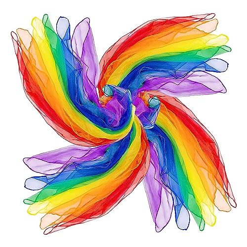 RIKEL 24 Stück Jonglierschals für Kinder, Bewegungsschals, Rhythmusschals für Kinder, Bewegung RIKEL 24 Stück Jonglierschals für Kinder, Bewegungsschals, Rhythmusschals für Kinder, Bewegung von RIKEL