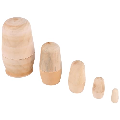 RIKEL Unbemalte Russische Verschachtelung Puppen DIY Blank Verschachtelung Puppen Unvollendete Verschachtelung Puppen Kit Verschachtelung Puppen für Kinder RIKEL Unbemalte Russische Verschachtelung Puppen DIY Blank Verschachtelung Puppen Unvollendete Verschachtelung Puppen Kit Verschachtelung Puppen für Kinder von RIKEL