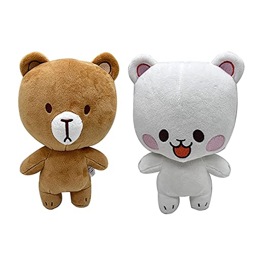 RINAS Milk and Mocha Plush,Milk and Mocha Plush Bear Toy,Soft Stuffed Milk Bear and Mocha Bear Plushies Dolls,Cartoon Animal Anime Bear Figure Pillow Collectible Gifts for Kids Fans Birthday (A+B) von RINAS