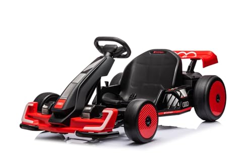 Aufsitz-Driftkart 24 V, rot, LED-Beleuchtung, 2 x 150 W Motor, Driftmodus mit Einer Geschwindigkeit von 12 km/h, solide Stahlkonstruktion, Verstellbarer Sitz, MP3-Player Aufsitz-Driftkart 24 V, rot, LED-Beleuchtung, 2 x 150 W Motor, Driftmodus mit Einer Geschwindigkeit von 12 km/h, solide Stahlkonstruktion, Verstellbarer Sitz, MP3-Player von RIRICAR