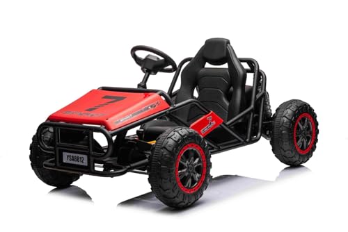 Kinder elektroauto 24V Sport-CART, rot, weiche Eva-Räder, Kunstledersitz, Glatte Drift-Räder, 2 x 50W Motor, 24V Batterie, Massive Metallkonstruktion Kinder elektroauto 24V Sport-CART, rot, weiche Eva-Räder, Kunstledersitz, Glatte Drift-Räder, 2 x 50W Motor, 24V Batterie, Massive Metallkonstruktion von RIRICAR