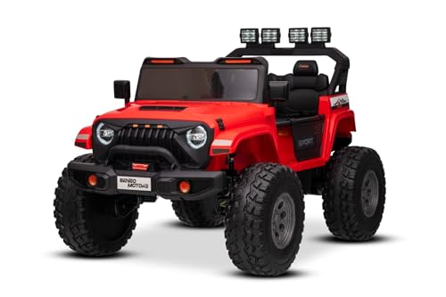 Elektrisches Kinderauto Beneo Motors OFFRIDE 4x4² Zweisitzer 12V, rot, MP3-Player mit USB/AUX-Eingang, 4x4 Antrieb, Lithium-Akku, große Eva-Räder mit Hinterradfederung, Fernbedienung, LED-Lichter Elektrisches Kinderauto Beneo Motors OFFRIDE 4x4² Zweisitzer 12V, rot, MP3-Player mit USB/AUX-Eingang, 4x4 Antrieb, Lithium-Akku, große Eva-Räder mit Hinterradfederung, Fernbedienung, LED-Lichter von RIRICAR