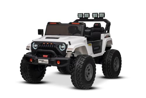 Elektrisches Kinderauto Beneo Motors OFFRIDE 4x4² Zweisitzer 12V, weiß, MP3-Player mit USB/AUX-Eingang, 4x4 Antrieb, Lithium-Akku, große Eva-Räder mit Hinterradfederung, Fernbedienung, LED-Lichter Elektrisches Kinderauto Beneo Motors OFFRIDE 4x4² Zweisitzer 12V, weiß, MP3-Player mit USB/AUX-Eingang, 4x4 Antrieb, Lithium-Akku, große Eva-Räder mit Hinterradfederung, Fernbedienung, LED-Lichter von RIRICAR