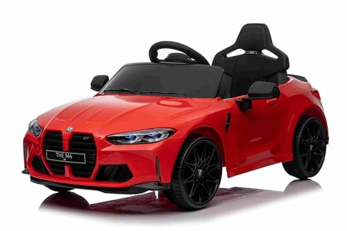 Elektro Kinderauto BMW M4, rot, 2,4-GHz-Fernbedienung, USB-/Aux-Eingang, Federung, 12-V-Batterie, LED-Leuchten, 2 x Motor, ORIGINAL-Lizenz Elektro Kinderauto BMW M4, rot, 2,4-GHz-Fernbedienung, USB-/Aux-Eingang, Federung, 12-V-Batterie, LED-Leuchten, 2 x Motor, ORIGINAL-Lizenz von RIRICAR