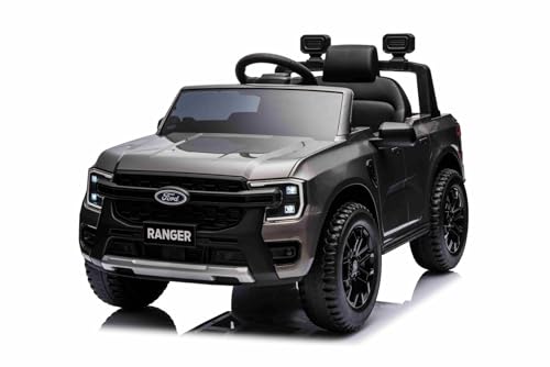 Elektro Kinderauto Ford Ranger 12V, grau, Ledersitz, 2,4-GHz-Fernbedienung, Bluetooth-/USB-Eingang, Federung, 12-V-Batterie, Kunststoffräder, 2 x 30-W-Motoren, ORIGINAL-Lizenz Elektro Kinderauto Ford Ranger 12V, grau, Ledersitz, 2,4-GHz-Fernbedienung, Bluetooth-/USB-Eingang, Federung, 12-V-Batterie, Kunststoffräder, 2 x 30-W-Motoren, ORIGINAL-Lizenz von RIRICAR