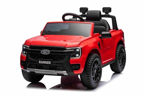 Elektro Kinderauto Ford Ranger 12V, rot, Ledersitz, 2,4-GHz-Fernbedienung, Bluetooth-/USB-Eingang, Federung, 12-V-Batterie, 2 x 30-W-Motoren, ORIGINAL-Lizenz Elektro Kinderauto Ford Ranger 12V, rot, Ledersitz, 2,4-GHz-Fernbedienung, Bluetooth-/USB-Eingang, Federung, 12-V-Batterie, 2 x 30-W-Motoren, ORIGINAL-Lizenz von RIRICAR