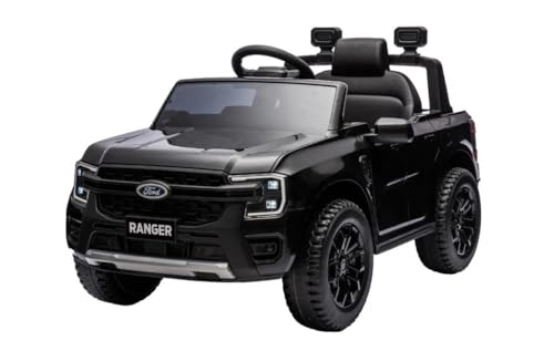Elektro-Rutschauto Ford Ranger 12V, Schwarz, Ledersitz, 2,4-GHz-Fernbedienung, Bluetooth-/USB-Eingang, Federung, 12-V-Batterie, Kunststoffräder, 2 x 30-W-Motoren, ORIGINAL-Lizenz Elektro-Rutschauto Ford Ranger 12V, Schwarz, Ledersitz, 2,4-GHz-Fernbedienung, Bluetooth-/USB-Eingang, Federung, 12-V-Batterie, Kunststoffräder, 2 x 30-W-Motoren, ORIGINAL-Lizenz von RIRICAR