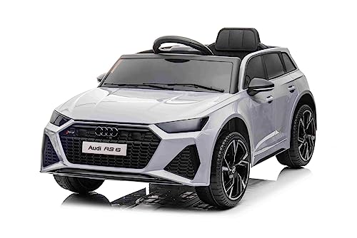 Elektroauto Kinder 12V A.U.D.I. RS6, Grau, Ledersitz, Türen zum Öffnen, 2x25-W-Motor, Elektroauto für Kinder mit 2,4-GHz-Fernbedienung, weiche Eva-Räder, LED-Leuchten, Sanftanlauf, ORIGINAL-Lizenz Elektroauto Kinder 12V A.U.D.I. RS6, Grau, Ledersitz, Türen zum Öffnen, 2x25-W-Motor, Elektroauto für Kinder mit 2,4-GHz-Fernbedienung, weiche Eva-Räder, LED-Leuchten, Sanftanlauf, ORIGINAL-Lizenz von RIRICAR
