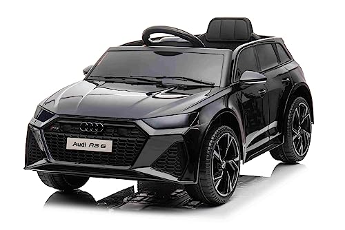 Elektroauto Kinder 12V A.U.D.I. RS6, Schwarz, Ledersitz, Türen zum Öffnen, 2x25-W-Motor, Elektroauto für Kinder mit 2,4-GHz-Fernbedienung, weiche Eva-Räder, LED-Leuchten, Sanftanlauf, ORIGINAL-Lizenz Elektroauto Kinder 12V A.U.D.I. RS6, Schwarz, Ledersitz, Türen zum Öffnen, 2x25-W-Motor, Elektroauto für Kinder mit 2,4-GHz-Fernbedienung, weiche Eva-Räder, LED-Leuchten, Sanftanlauf, ORIGINAL-Lizenz von RIRICAR