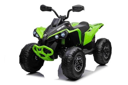 Kinder Elektro Quad 12V Can-am Renegade, grün, Einsitzer, Elektro Quad für Kinder mit LED-Leuchten, 12-V-Batterie, 2 x 35-W-Motoren, weiche Eva-Räder, MP3-Player mit USB/AUX-Eingang, lizenziert Kinder Elektro Quad 12V Can-am Renegade, grün, Einsitzer, Elektro Quad für Kinder mit LED-Leuchten, 12-V-Batterie, 2 x 35-W-Motoren, weiche Eva-Räder, MP3-Player mit USB/AUX-Eingang, lizenziert von RIRICAR