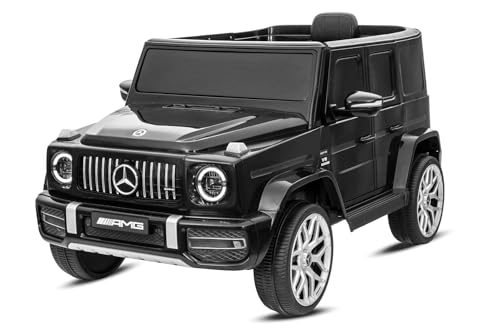 Kinder elektroauto Mercedes G-Klasse 2025, Schwarz, Original lizenziert, Lithiumbatterie, elektroauto für Kinder 3 bis 5 Jahren mit 2,4 GHz Fernbedienung, USB/MP3/Bluetooth, Front- und rücklichter von RIRICAR