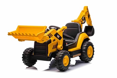 Lizensierter Caterpillar Elektrobagger mit Hang- und Grabschaufel, Einzelsitz, Gelb, USB-Anschluss am MP3-Player, Heckantrieb mit 2 x 30W Motoren und Lithium-Batterie Lizensierter Caterpillar Elektrobagger mit Hang- und Grabschaufel, Einzelsitz, Gelb, USB-Anschluss am MP3-Player, Heckantrieb mit 2 x 30W Motoren und Lithium-Batterie von RIRICAR