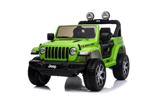 RIRICAR Elektroauto für Kinder 12V J.E.E.P. Wrangler, Grün, Kinder elektroauto 2 sitzer mit 2,4-GHz-Fernbedienung, Radio mit Bluetooth- und USB-Eingang, Lithium-Akku, Eva-Räder RIRICAR Elektroauto für Kinder 12V J.E.E.P. Wrangler, Grün, Kinder elektroauto 2 sitzer mit 2,4-GHz-Fernbedienung, Radio mit Bluetooth- und USB-Eingang, Lithium-Akku, Eva-Räder von RIRICAR