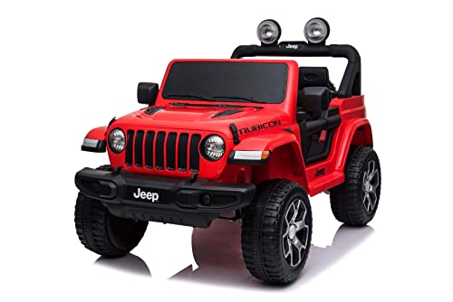 Elektroauto für Kinder 12V J.E.E.P. Wrangler, Rot, Doppelledersitz, Radio mit Bluetooth- und USB-Eingang, 12V10Ah-Batterie, Eva-Räder, 2,4-GHz-Fernbedienung Elektroauto für Kinder 12V J.E.E.P. Wrangler, Rot, Doppelledersitz, Radio mit Bluetooth- und USB-Eingang, 12V10Ah-Batterie, Eva-Räder, 2,4-GHz-Fernbedienung von RIRICAR