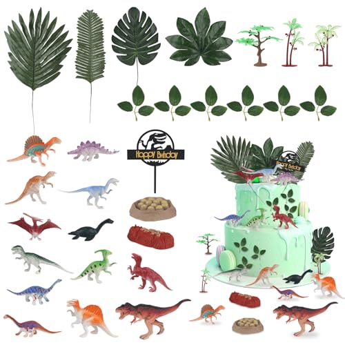 29 Stück Kuchendeko Dinosaurier Set, Kunststoffe Tortendeko Dinosaurier, Dino Tortendeko mit Laub und Dinosaurier-Fossil, Dinosaurier Deko Torte für die Geburtstagsparty Eines Jungen 29 Stück Kuchendeko Dinosaurier Set, Kunststoffe Tortendeko Dinosaurier, Dino Tortendeko mit Laub und Dinosaurier-Fossil, Dinosaurier Deko Torte für die Geburtstagsparty Eines Jungen von RISF