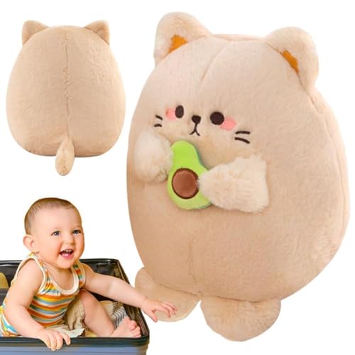 RIUAHST Cartoon Plüsch Katze, Stofftier Katze Plüschtier, Süße Plüschtiere für Kinder, Plüschtier Ausgestopftes Tier Plüschkissen Spielzeug Geschenk Gefüllt für Unisex 25CM von RIUAHST