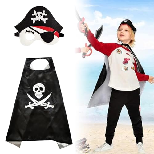 RIUAHST Piraten Kostüm Männer Cosplay Kostüme Verkleiden Sich Spielzeug Umhang Kostüme Set Pirat Kostüm Umhang für Kinder Jungen Mädchen Geburtstag Party Favors RIUAHST Piraten Kostüm Männer Cosplay Kostüme Verkleiden Sich Spielzeug Umhang Kostüme Set Pirat Kostüm Umhang für Kinder Jungen Mädchen Geburtstag Party Favors von RIUAHST