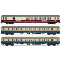 RIVAROSSI HR4349 H0 3-tlg. Set Nachtschnellzug „Luna“ aus 1 x WGmh 854 und 2 x Bcm 246, DB, Ep. IV von RIVAROSSI