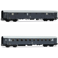 RIVAROSSI HR4366 H0 2-tlg. Set Reisezugwagen aus 1 x Dz 83000 und 1 x 2. Klasse Wagen Bz33010 - Typ 1946, FS, Ep. IV von RIVAROSSI