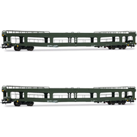 RIVAROSSI HR4380 H0 2-tlg. Set Autotransportwagen DDm 916, DR, Ep. IV von RIVAROSSI