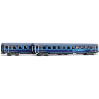 RIVAROSSI HR4408 H0 2-tlg. Set umgebauter Z1-Wagen Intercity Notte-Farbgebung, FS, Ep. VI von RIVAROSSI