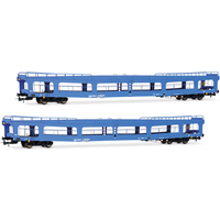 RIVAROSSI HR4421 H0 2-tlg. Set Autotransportwagen DDm916, DR, Ep. IV von RIVAROSSI