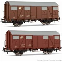 RIVAROSSI HR6506 H0 2er Set gedeckte Güterwagen Gs flache Wände, FS, Ep. IV-V RIVAROSSI HR6506 H0 2er Set gedeckte Güterwagen Gs flache Wände, FS, Ep. IV-V von RIVAROSSI