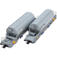 RIVAROSSI HR6547 H0 2-tlg. Set 4-achs. Schwenkdachwagen Taoos, D-VTGCH, Ep. VI von RIVAROSSI