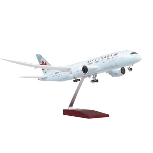 RIVPAHGQ Replika Flugzeugmodelle 1/130 Maßstab Zivilflugzeug Replik 43cm Air Canada for Boeing 787 Flugzeugmodell for Luftfahrt-Display Vorgefertigte Luftfahrzeug Modelle(with Light) von RIVPAHGQ