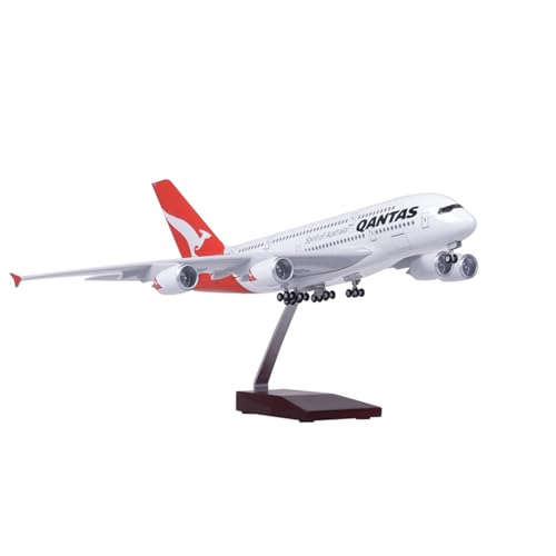 RIVPAHGQ Replika Flugzeugmodelle 1/160 Diecast Modell Sammeln Flugzeug 45cm for Qantas for Airbus A380 Skala Passagier Flugzeug Replik Vorgefertigte Luftfahrzeug Modelle(NO Light) von RIVPAHGQ