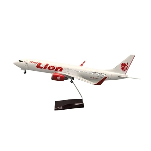 RIVPAHGQ Replika Flugzeugmodelle 1/85 Diecast Modell Sammeln Flugzeug 47cm Thai Lion Air for Boeing 737 Skala Passagier Flugzeug Vorgefertigte Luftfahrzeug Modelle(NO Light) von RIVPAHGQ
