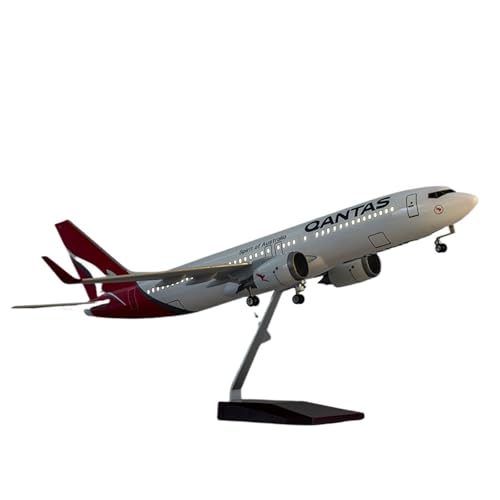 RIVPAHGQ Replika Flugzeugmodelle 1/85 Skala Zivilen Flugzeug Replik 47cm for Qantas for Boeing 737 Flugzeug Modell for Luftfahrt Display Vorgefertigte Luftfahrzeug Modelle(with Light) von RIVPAHGQ
