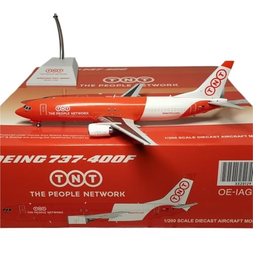 RIVPAHGQ Replika Flugzeugmodelle 1:200 18 cm Luxus-Sammelflugzeugmodell Für TNT Cargo B737-400F OE-IAG Statische Ausstellungsflugzeuge Vorgefertigte Luftfahrzeug Modelle von RIVPAHGQ