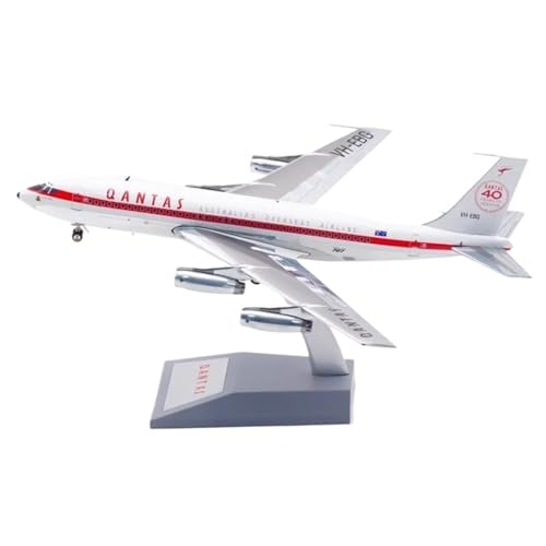 RIVPAHGQ Replika Flugzeugmodelle 1:200 Hochdetaillierte Flugzeuge Für Qantas B707-100 VH-EBG, Flugzeugmodell Aus Legierung Für Luftfahrtbegeisterte Vorgefertigte Luftfahrzeug Modelle von RIVPAHGQ