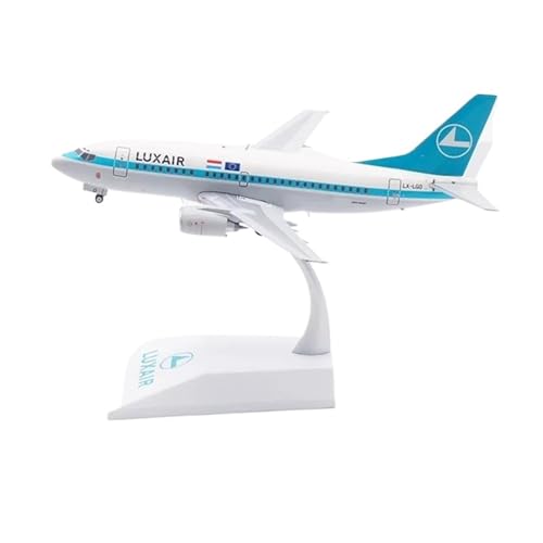 RIVPAHGQ Replika Flugzeugmodelle 1:200 Maßstab Druckguss-Modellflugzeug Für Luxair B737-500 LX-Logo Flugzeug Detaillierte Airliner-Sammlung Vorgefertigte Luftfahrzeug Modelle von RIVPAHGQ