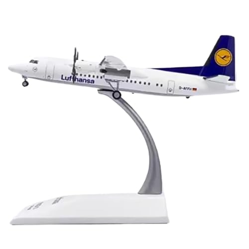 RIVPAHGQ Replika Flugzeugmodelle 1:200 Miniatur-Flugzeugmodell Für Lufthansa Fokker 50 D-AFFH Flugzeuge, Hochdetailliertes Flugzeug Aus Legierung Vorgefertigte Luftfahrzeug Modelle von RIVPAHGQ