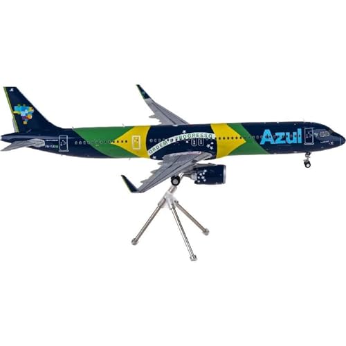 RIVPAHGQ Replika Flugzeugmodelle 1:200 Skala Diecast Modell Flugzeug G2AZU1085 Für Brasilien Azul Airlines A321neo PR-YJE Luftfahrt Enthusiasten Souvenirs Vorgefertigte Luftfahrzeug Modelle von RIVPAHGQ
