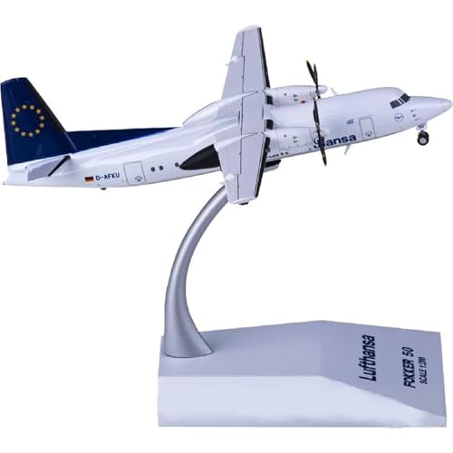 RIVPAHGQ Replika Flugzeugmodelle 1:200 Skala Diecast Modell Flugzeug SA2022 Für Lufthansa Fokker 50 D-AFKU Flugzeug Detaillierte Airliner Sammlung Vorgefertigte Luftfahrzeug Modelle von RIVPAHGQ