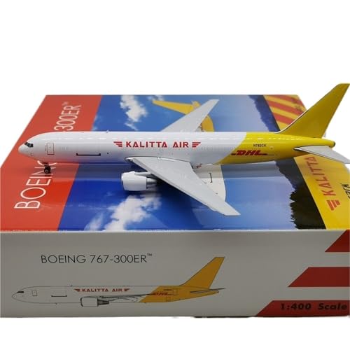 RIVPAHGQ Replika Flugzeugmodelle 1:400 13CM Fertige Modellflugzeuge Im Maßstab Für Kalitta Air DHL Cargo B767-300ER N762CK Druckguss-Flugzeugmodellbausatz Vorgefertigte Luftfahrzeug Modelle von RIVPAHGQ