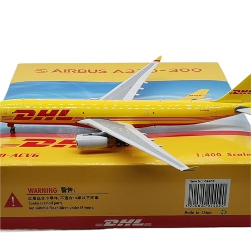 RIVPAHGQ Replika Flugzeugmodelle 1:400 15CM Statisches Display-Flugzeugmodell Für DHL A330-300 D-ACVG Maßstab, Lebensechte Modellflugzeugdekorationen Vorgefertigte Luftfahrzeug Modelle von RIVPAHGQ